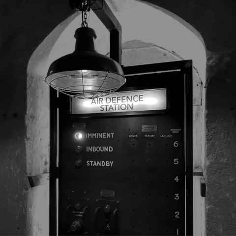 Interior of wartime comms escape room