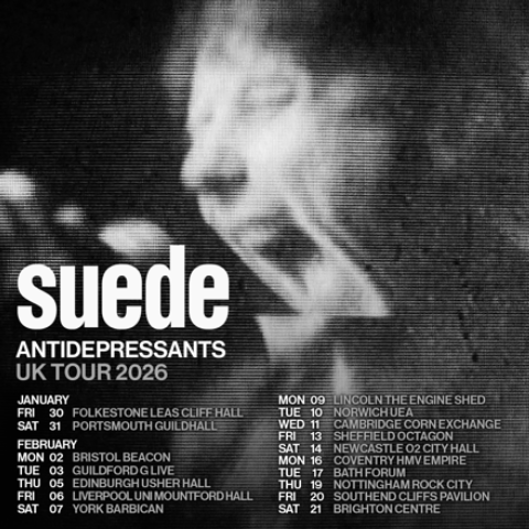 Suede Antidepressants 2026 tour poster