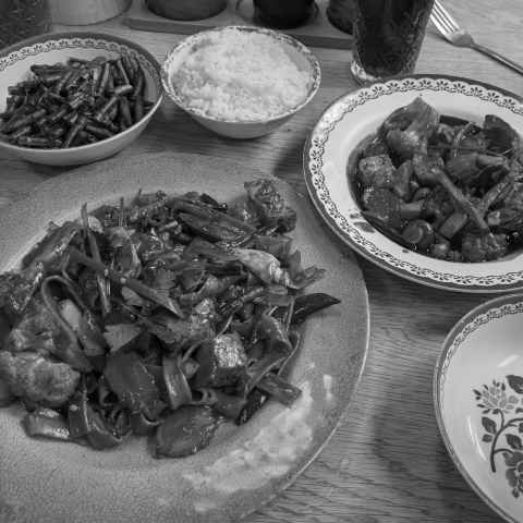 Vegan Thai dinner in Rosa's, Soho