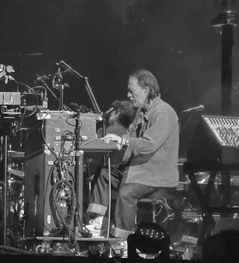 Thom Yorke on stage at the O2