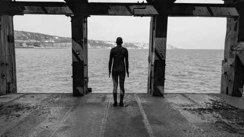 Anthony Gormley under The Harbour Arm