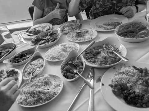 Curry spread at Green Spice